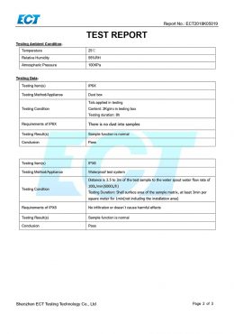 د EK IP66 ازموینې سند